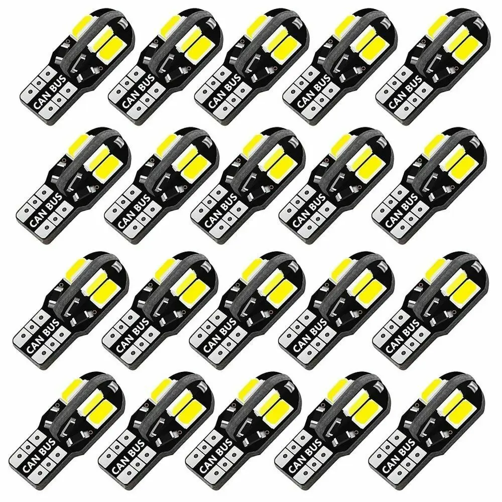 

10 Pcs W5W T10 LED Bulbs Canbus Car Interior Map Dome Lights Parking Light 5730 85MD 12V Auto Signal Lamp