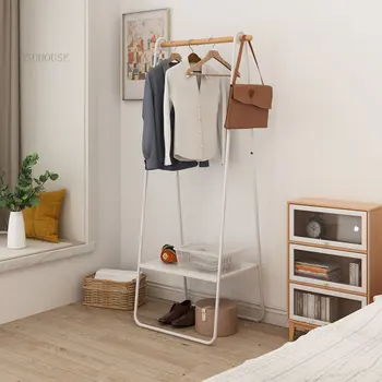 Modern Floor Coat Racks Home Furniture Nordic Household Balcony Storage Hangers Dormitory Bedroom Clothes Shelves Drying Racks 2