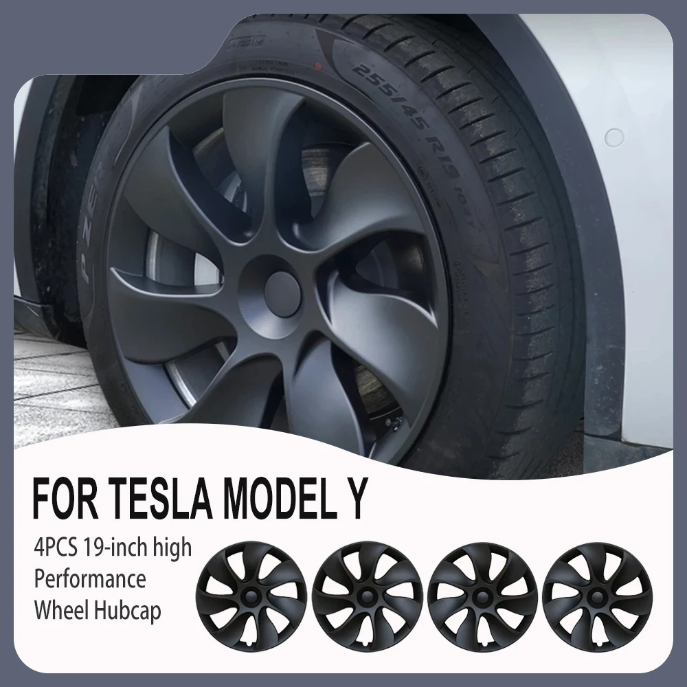 19-Inch Automobile Hubcap Full Rim Cover Accessories Hub Cap Original Car Replacement Wheel Cap wheel hub covers wheel hub caps For Tesla Model Y-4PCS