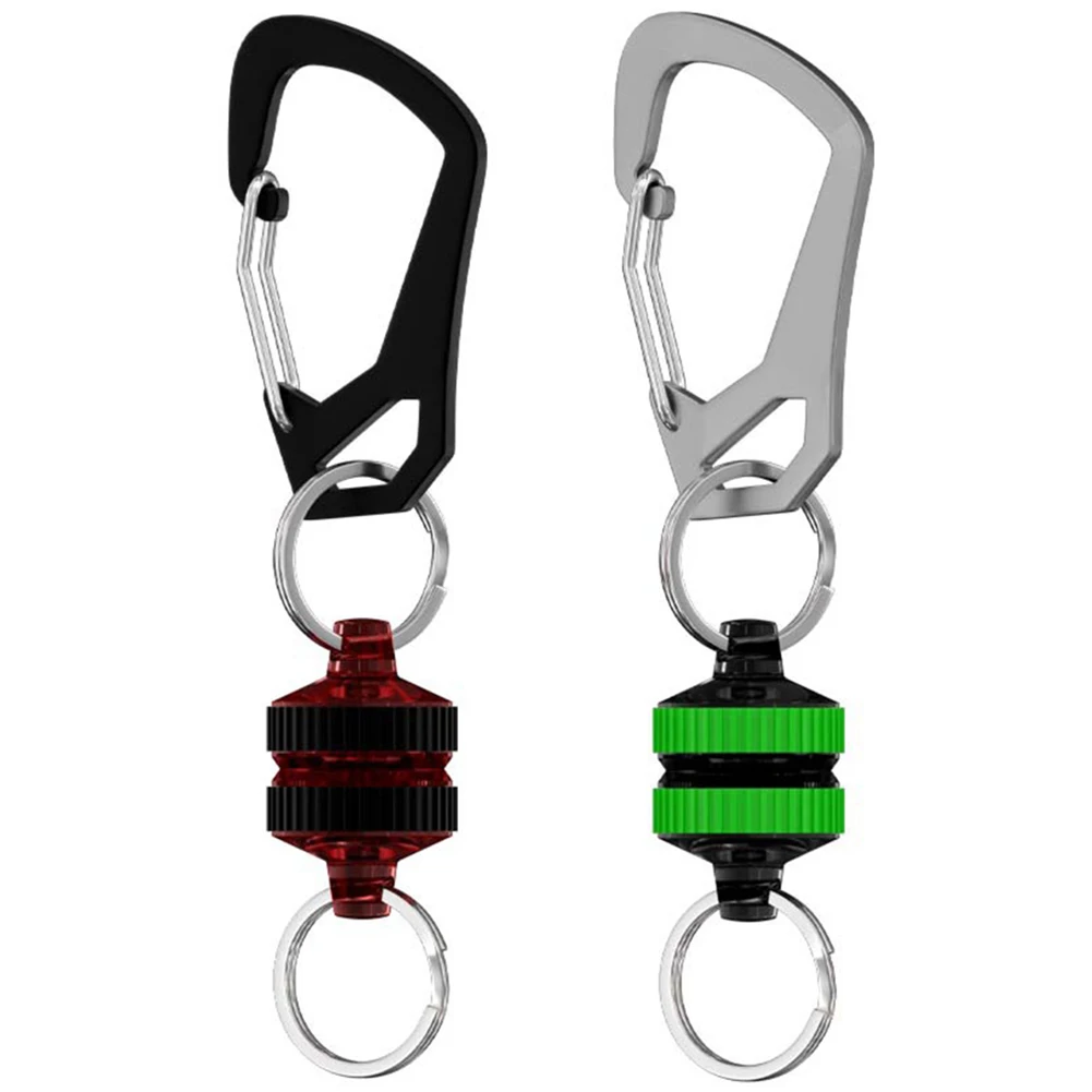 Magnet Clip Holder Retractor with Carabiner Clip Magnetic Tool Release  Holder Keychain Strong Anti-Drop Fishing Accessories
