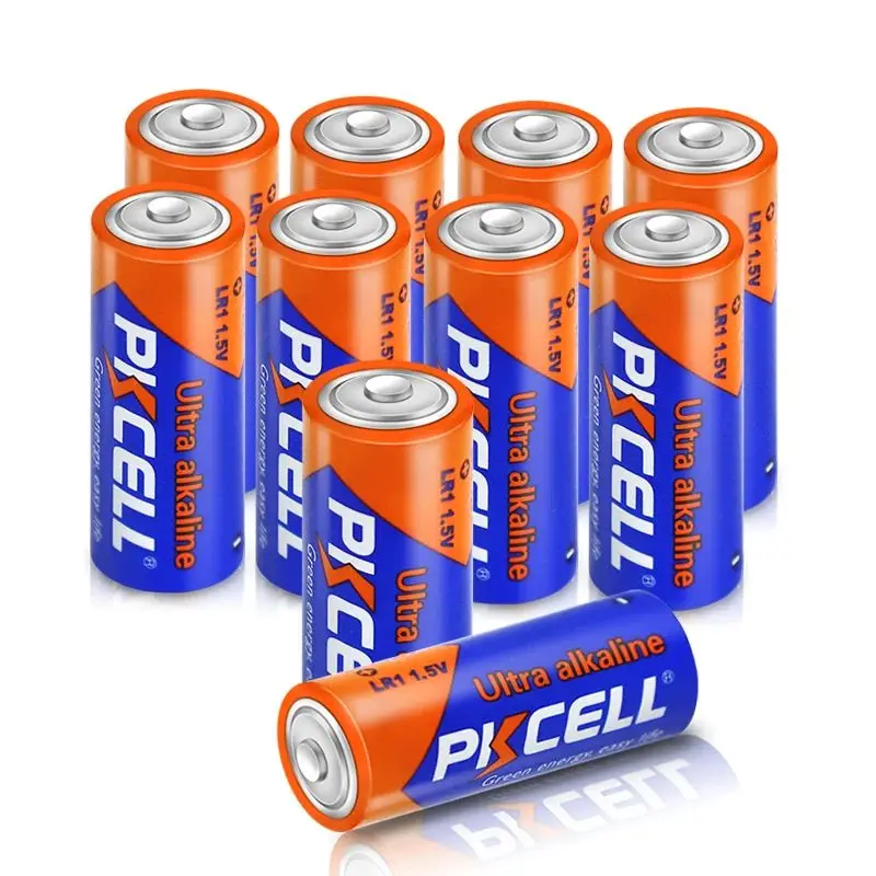 10PCS PKCELL MN9100/E90/LR1 Medical Battery 1.5 V N Size Alkaline Batteries for All Kinds of Electronic Equipment