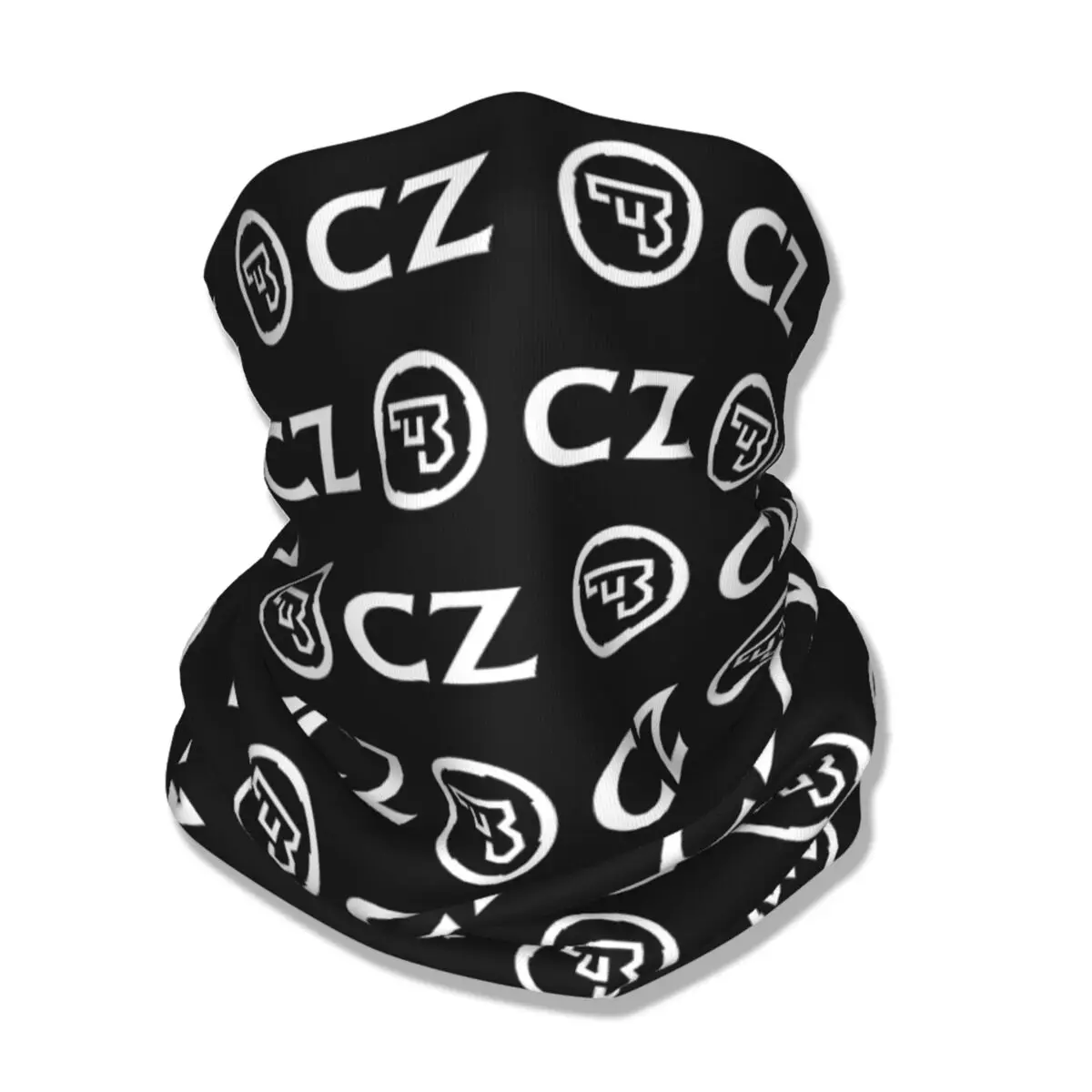 White CZ Guns Bandana Neck Gaiter Printed Face Scarf Warm Balaclava Riding Men Women Adult Washable neck gaiter