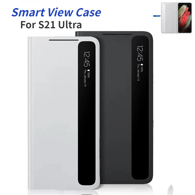 Smart View Cover For Samsung Galaxy S21 Ultra 5G Mirror Flip