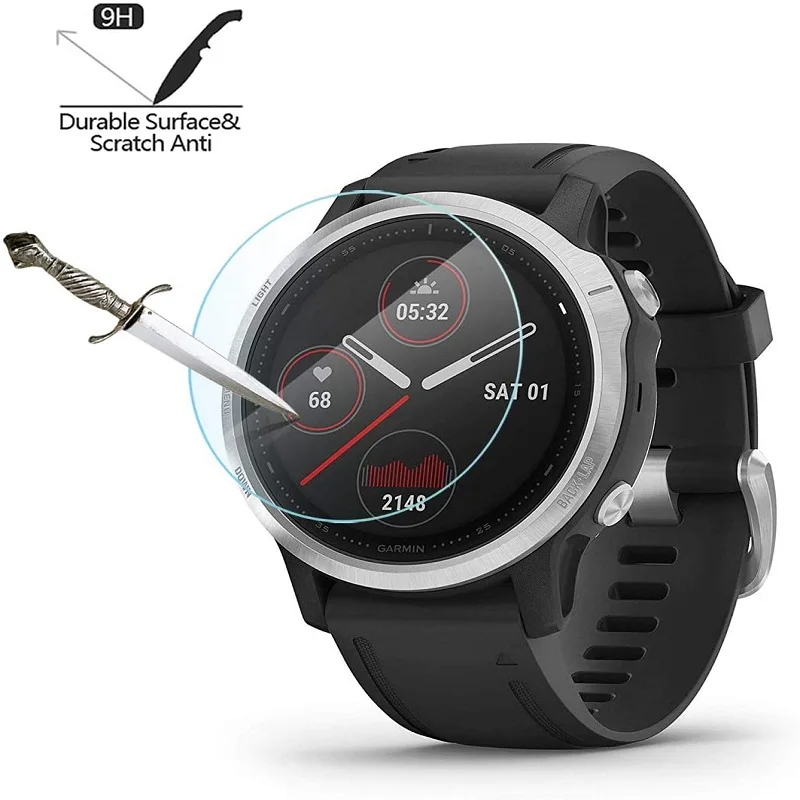 3-Pack Tempered Glass Smart Watch Screen Protector - Anti-Scratch Protective Film