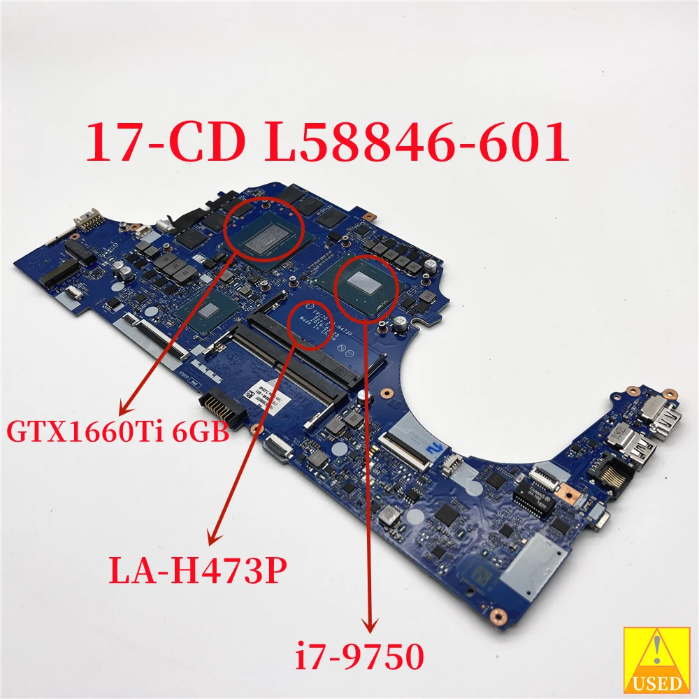

Б/у материнская плата для ноутбука, Φ для HP 15-DK с Φ GTX1660Ti 6 ГБ, полностью протестирована, 100% работа