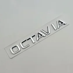 3D ABS Chrome Black Octavia Emblem Letters for Car Trunk - Sleek Automotive Badge Sticker Accessories (Chrome)