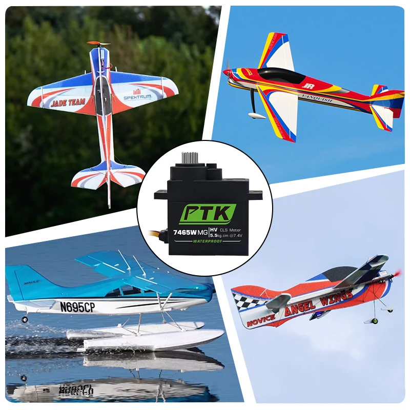 PTK 7465W MG 9 グラムデジタルサーボメタルギア防水 HV 5 キロ固定翼