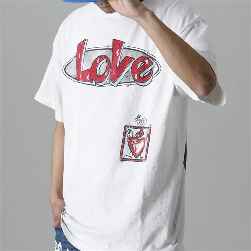 

Washed White Saint Michael Oversized T Shirts for Men Women 1:1 Best Quality Pure Cotton T-Shirts