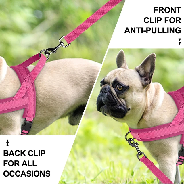 Soft Padded Nylon Dog Harness No Pull Dog Harnesses Vest Adjustable Pet Puppy Pug Harness Durable Vest For Small Medium Dogs 3