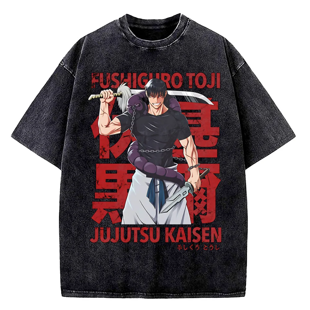 Jujutsu Kaisen Gojo Satoru Vintage Graphic Cotton T-Shirt - Unisex Short Sleeve Tee