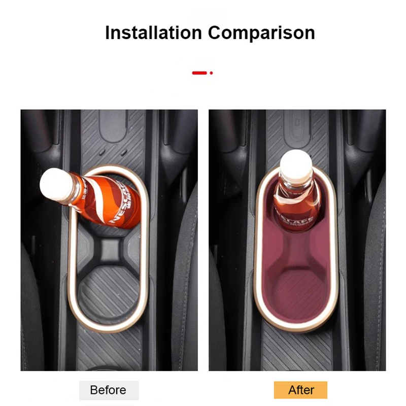 Water Cup Holder for Mini Cooper EV J01 E SE J05 Aceman Silicone Waterproof Coasters Console Insert Double Hole Holder