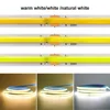 5m 10m 20m 50m COB LED Strip Light 220V Flex Tape Lamp with IC Chip High Bright 240 LEDs Linear Lighting RA90 Warm Natural White 2