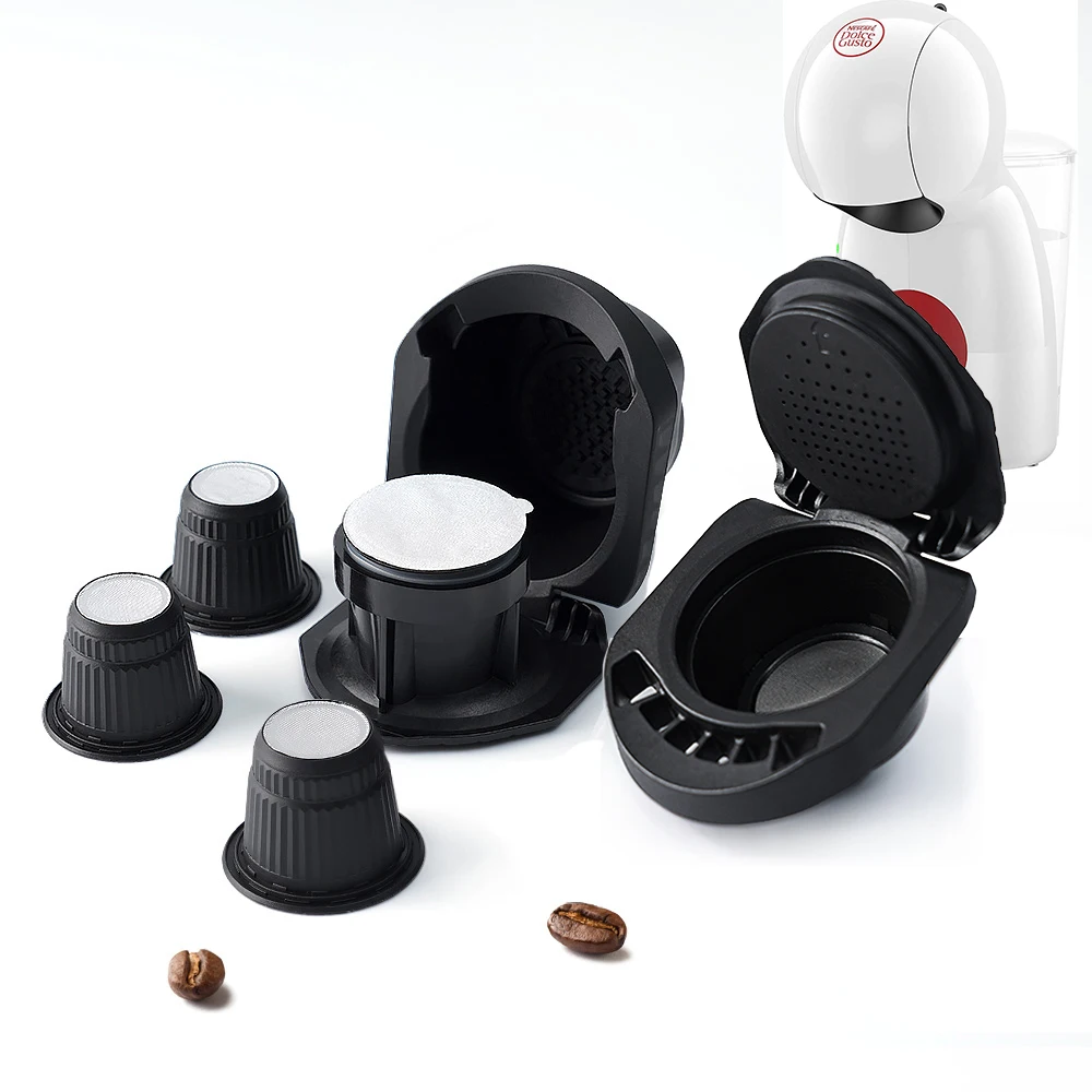 

Refillable Coffee Adapter For Dolce Gusto Reusable Capsule Pod Holder with Piccolo XS Coffee Machine Accessories Nespresso Maker