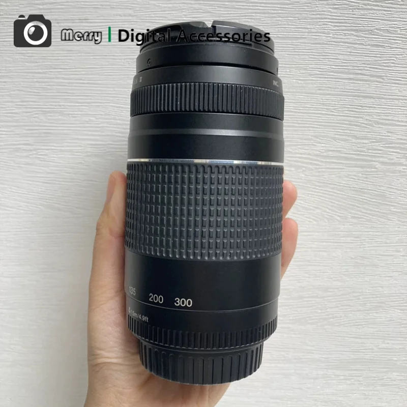 캐논 EF 75-300mm f/4-5.6 III 망원 줌 렌즈 자동 초점 카메라 렌즈 (캐논 EF 마운트 DSLR 카메라용) 95% 새 상품