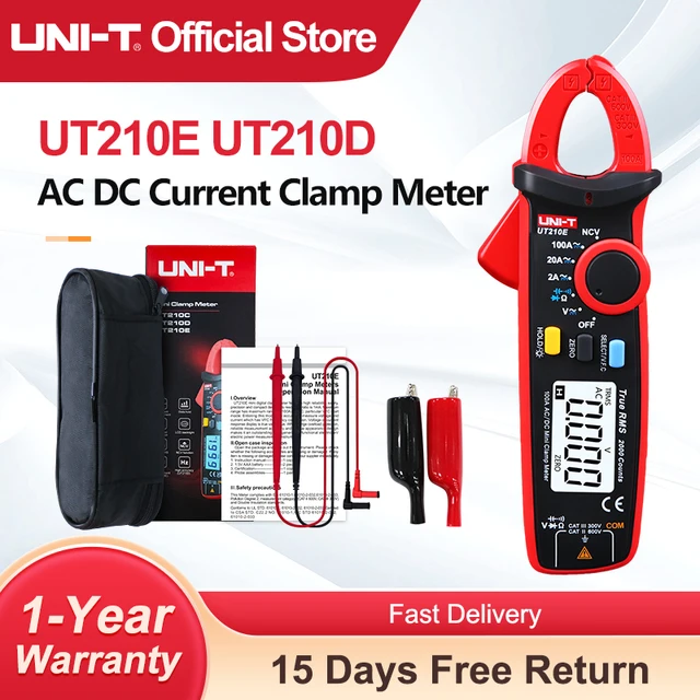 UNI-T UT210E UT210D AC DC pince multimètre de courant 100A pince ampèremétrique multimètre ampèremètre numérique pince outils d'électricien 1