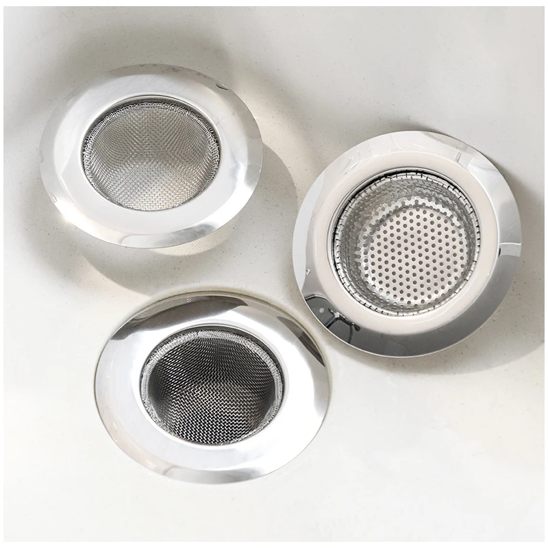 Kitchen Water Sink Filter Sink Mesh Strainer Kitchen Stainless Steel Bathroom Floor Drain Cover Shower Hair Catcher Stopper