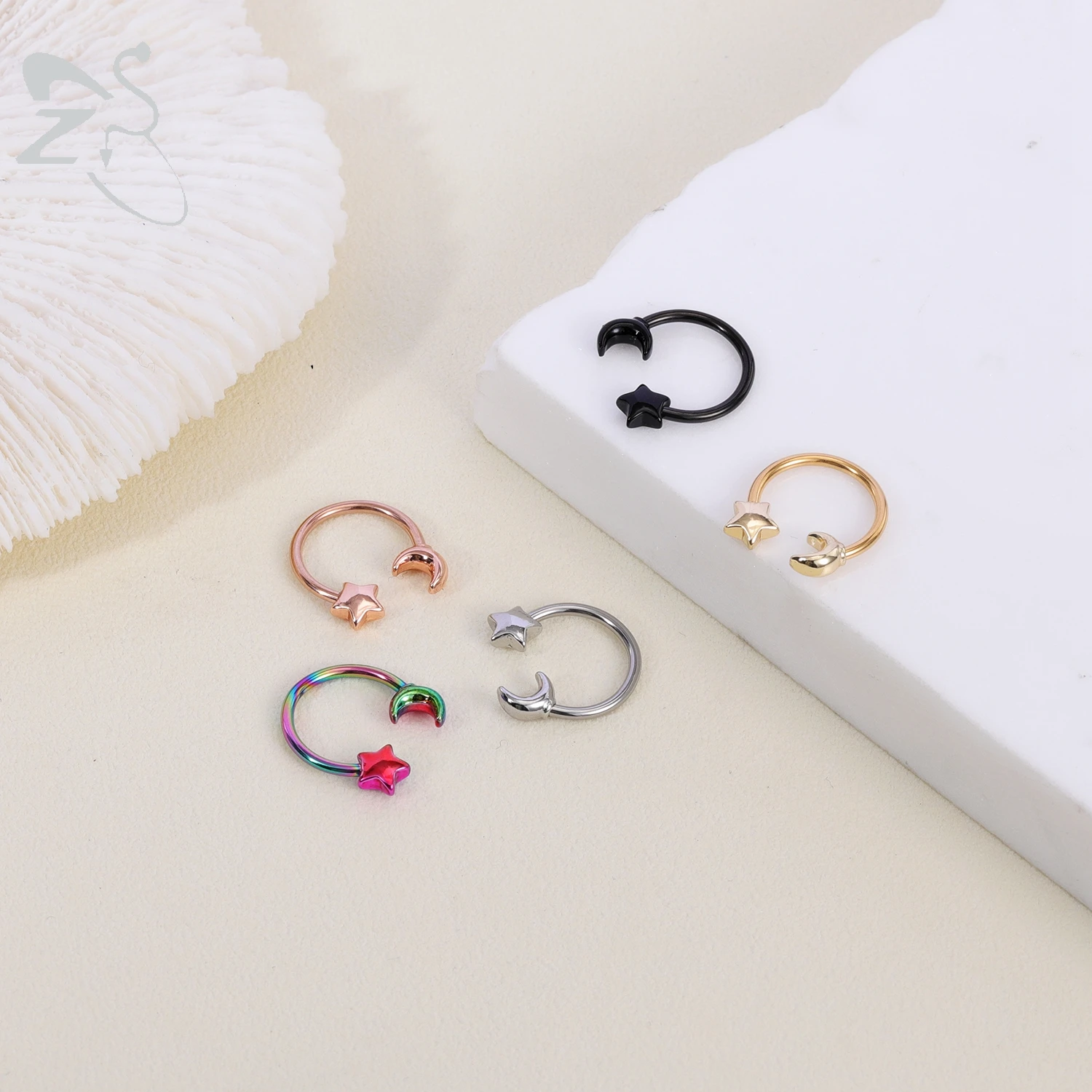 FECTAS 14G 16G 18G 20G Chirurgisch Staal Neus Septum Hoefijzer Hoepel Oorbel Tragus Kraakbeen Helix Daith Rook Conch Wenkbrauw Lip Navel Buik Piercing Ring Vervanging Spikes 6-12mm, 14g, 8mm