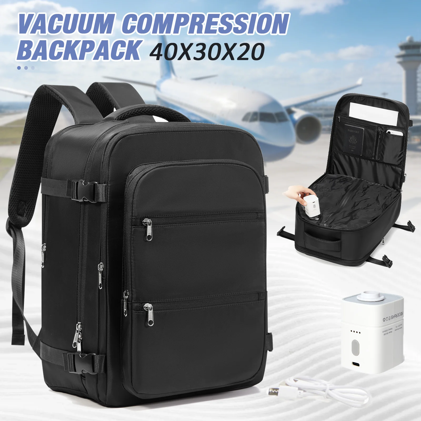 main image of EeasyJet Ryanair 40x30x20 Backpack，Vacuum