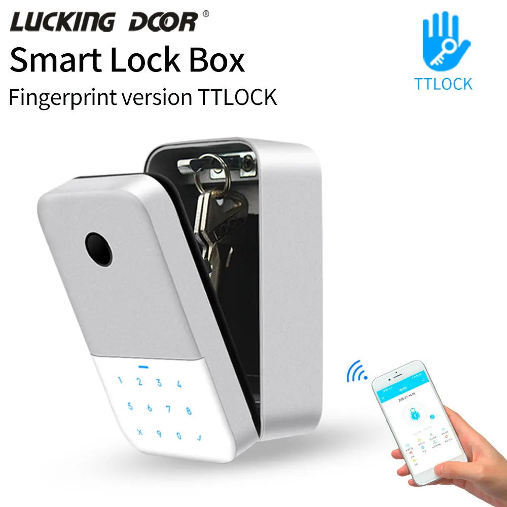 TTLOCKKeyBoxStorageSecretKeyLockBoxAPPUnlockWaterproofWork