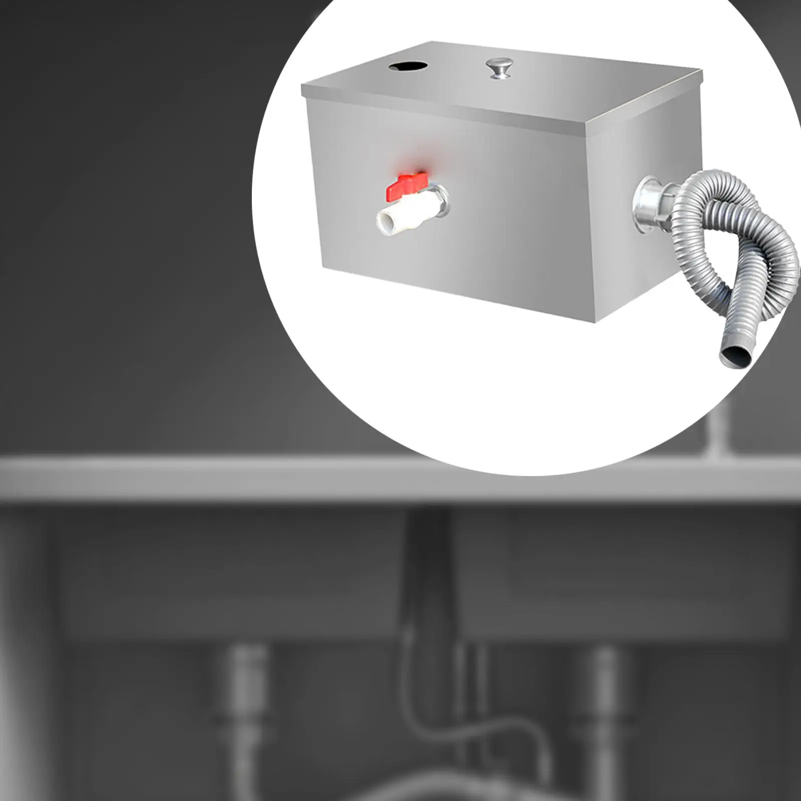 Grease Trap for under Sink Applications, Stainless Steel Waste Water Filter