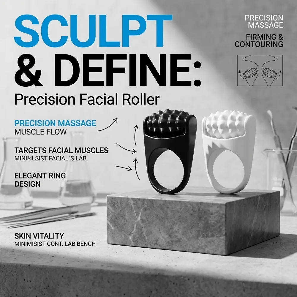 Revitalizing Facial & Neck Massage Roller - Compact Handheld Skin Relaxation Tool
