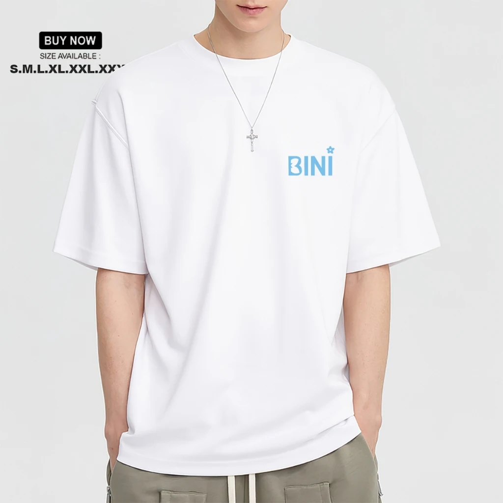 2024 BINI Karena Casual T-shirt for Men Baju Kaos Oversize Tee Crew Neck Printed Shirt Summer Short Sleeve Shirt 4