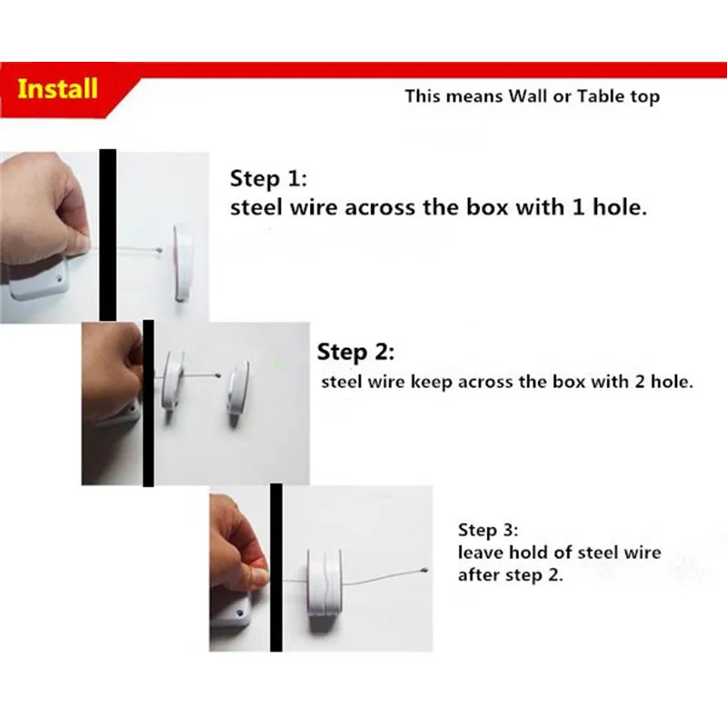 50 Pcs Universal Cell Phone Anti-theft Retractable Cable Pull Box Recoiler For Mobile Phone Electric Product Security Displa