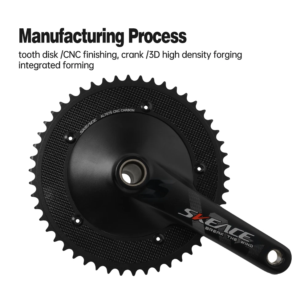 SKEACE Break The Wind Hollowtech Crankset 49T Carbon Chainwheel