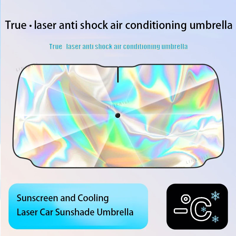 Premium Car Front Glass Laser Sunshade Accessory