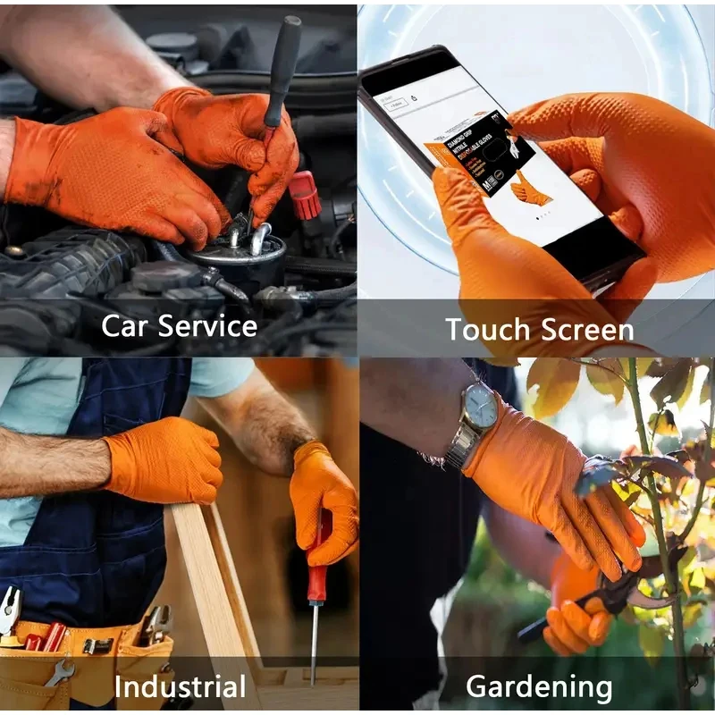 50 Pcs Disposable Industrial Nitrile Glove Non-slip Waterproof Oil&acid&alkali&resistant For Mechanical Work Kitchen Accessories 2