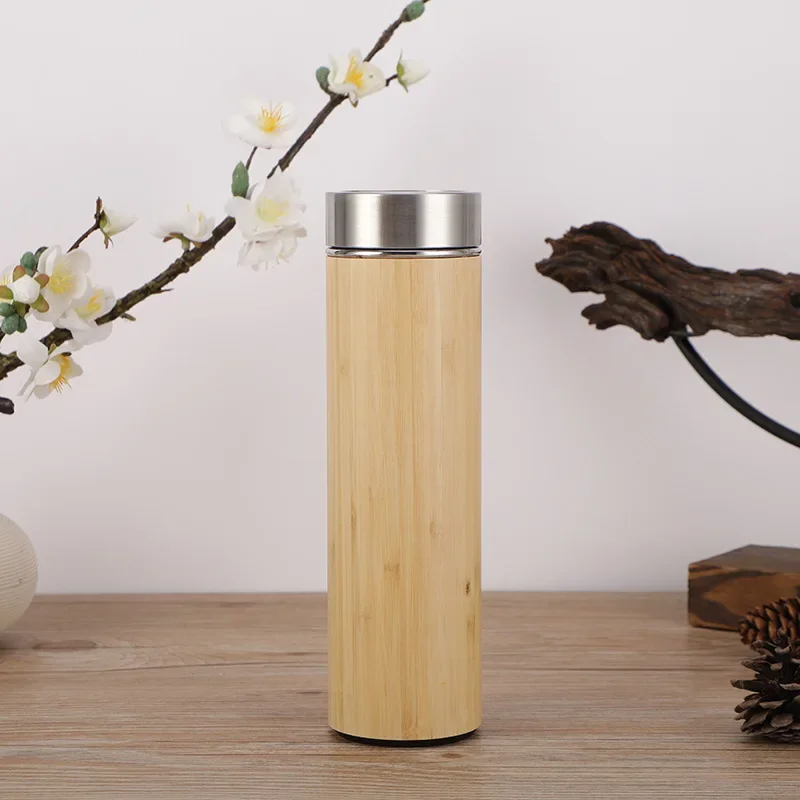 Bamboo Thermos Flask for Coffee/Tea - زمزمية خيزرا...