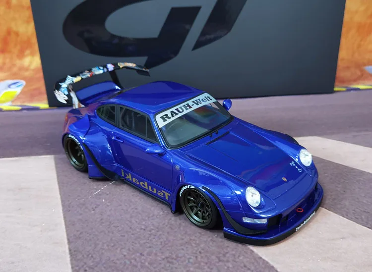 

GT Spirit 1/18 для Porsche 911 RWB 993 Комплект кузова из смолы лимитированная модель автомобиля Синие игрушки Хобби Подарки демонстрация коллекции