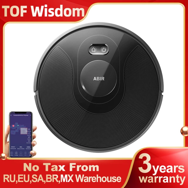 ABIR X8 Robot Vacuum Cleaner ,Laser System, Multiple Floors Maps, Zone  Cleaning,Restricted Area Setting for Home Carpet Cleaning