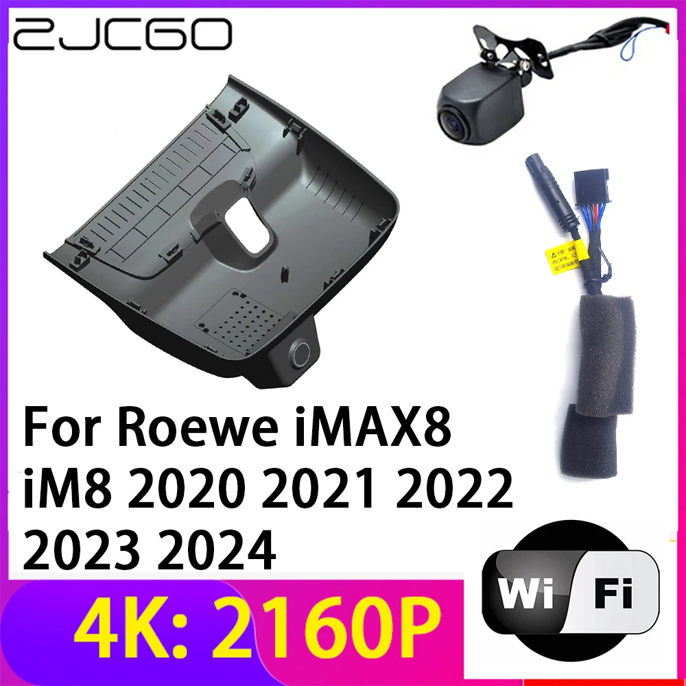 

ZJCGO 4K 2160P Dash Cam Car DVR Camera 2 Lens Recorder Wifi Night Vision for Roewe iMAX8 iM8 2020 2021 2022 2023 2024