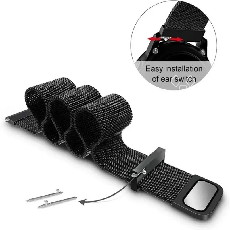 Magnetic Stainless Steel Replacement Watch Strap, Adjustable Metal Band