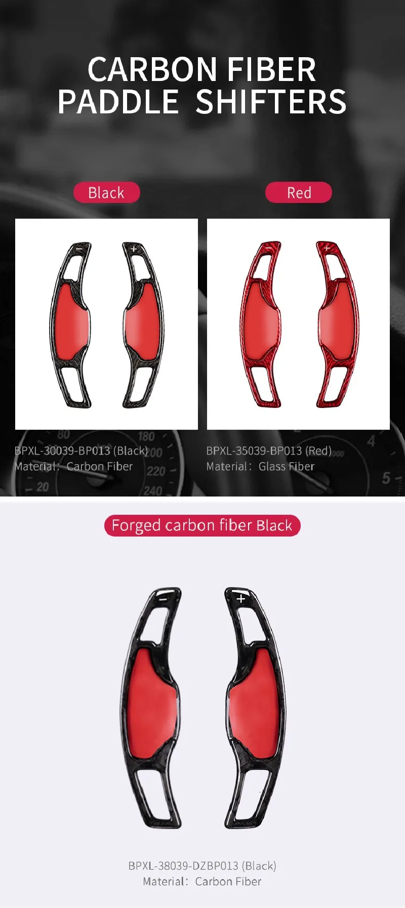 T-carbon Car Accessories Steering Wheel Shift Extension Paddle Shifter For Cadillac ATS CTS XTS XT4 XT5 ATSL CT6 CT5 CT4