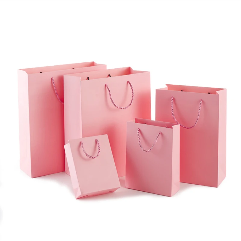 Buy Translucent Colored Gift Bags, 6x6x3, Red, with Rope Handle