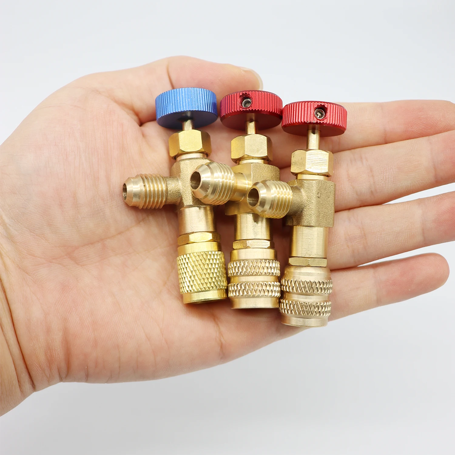 RUBINETTO VALVOLA A SFERA 1/4 Sae Per GAS REFRIGERANTE R407c R134a R22 R422b R404