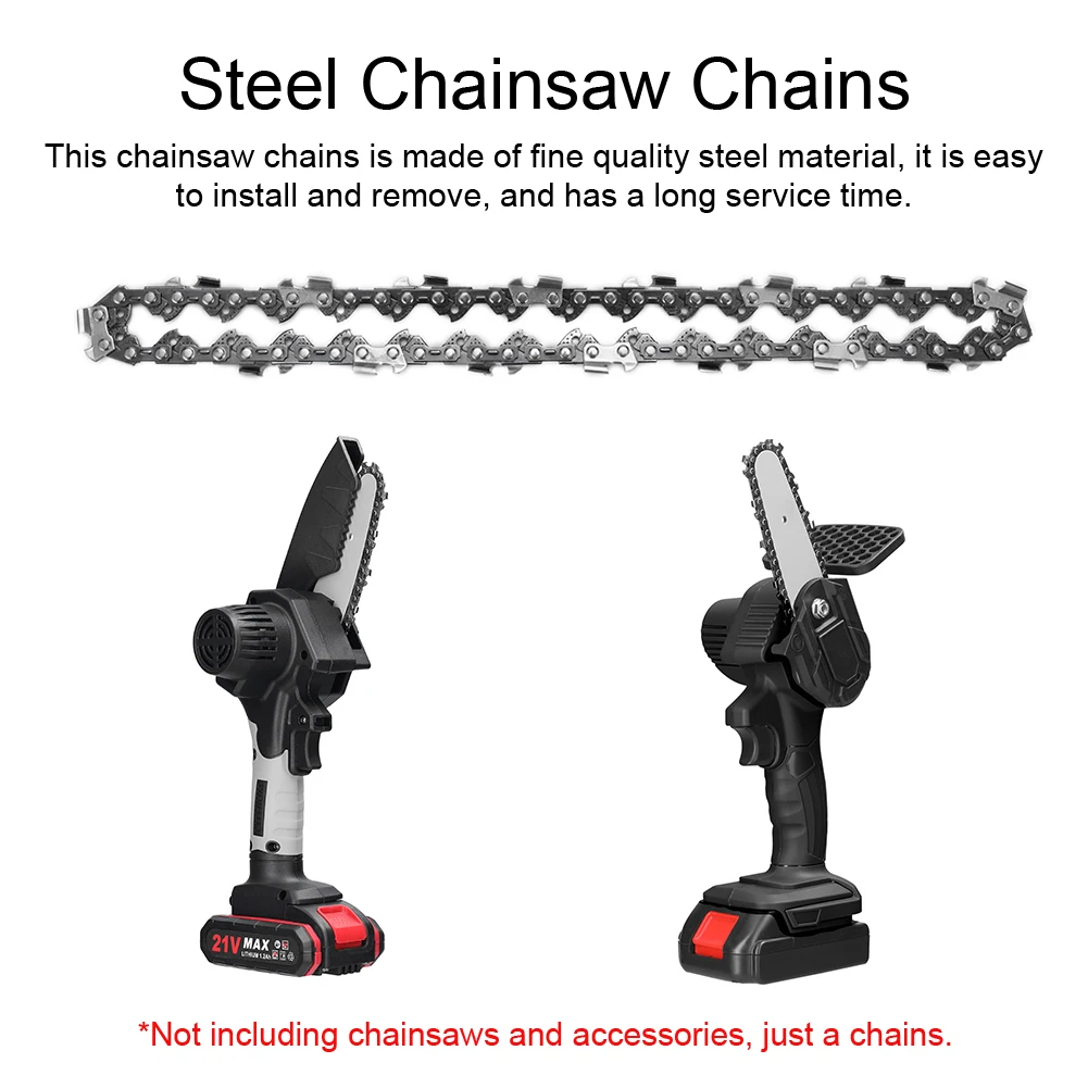 4/6/8Inch Mini Steel Chainsaw Chains Electric Chainsaws Accessory Practical Chains Replacement Power Tool Accessory Wood Cutting 3