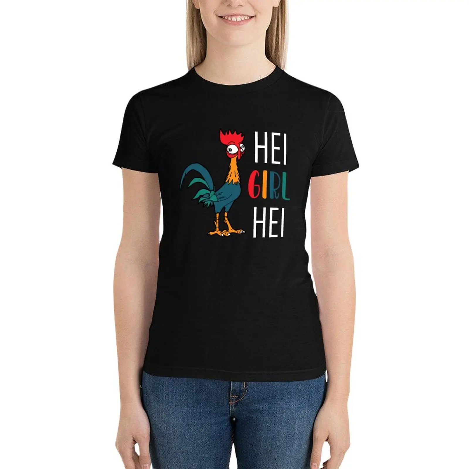 Hei Girl Hei T-Shirt shirts graphic tees Aesthetic clothing Female clothing summer clothes for Women
