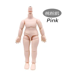 Miniature Fashion Doll Accessories Set - Pink/Normal/White/Coffee Skin Tones 1/12 BJD Dress - Up Toys Gift (Pink Body)