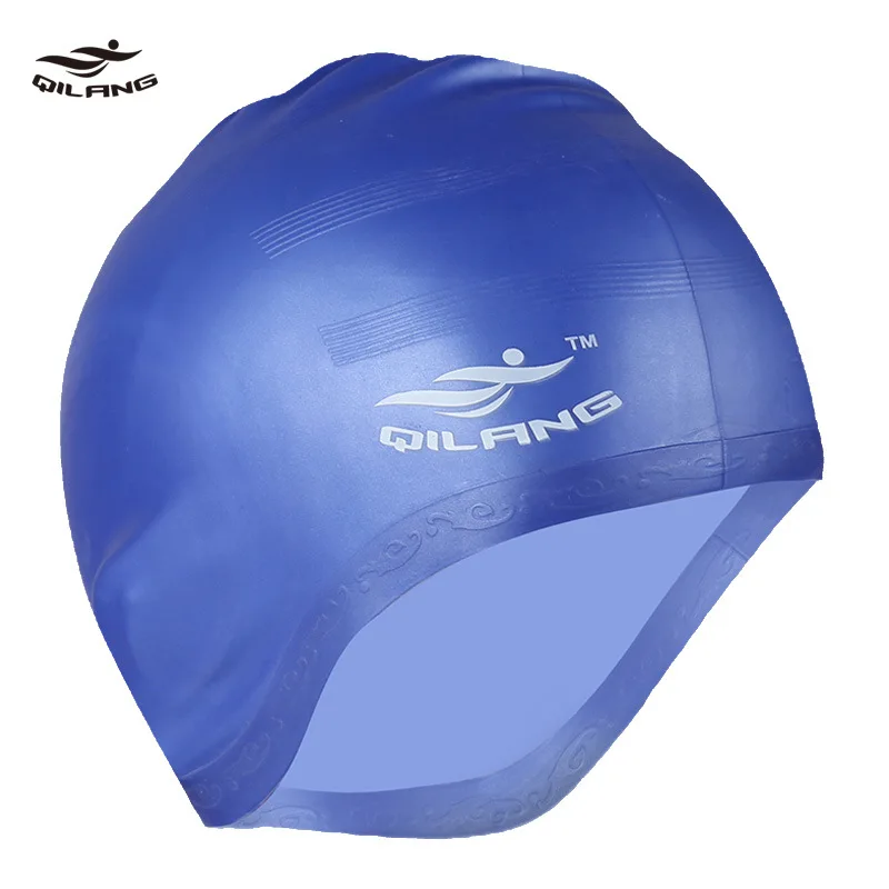 Swimming Cap Waterproof Non-repulsive Adult Men's and Women's Universal Large Hair Ear Protection Silicone Cap Wholesale 6