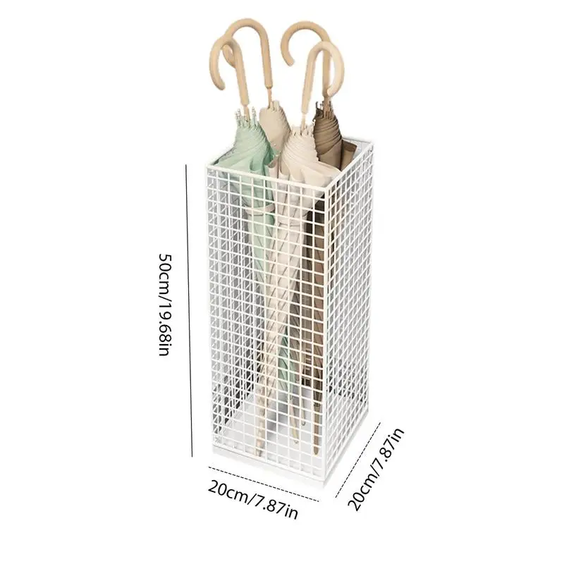 Entryway Umbrella Holder Metal Iron Storage Rack Umbrella Stands Rust-Resistant Racks Large-Capacity For Doorway Canes