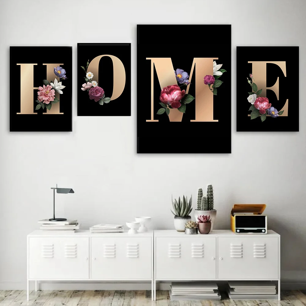 HUACAN Diamond Painting Kit Cartoon Letter 5D DIY Diamond Embroidery Cross Stitch Text Rhinestones Mosaic Wall Art