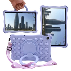 Custodia per Tablet in Silicone per Bambini con Design a Bolle, Cinghia e Portastilo - Protezione Duratura e Divertente per Tablet