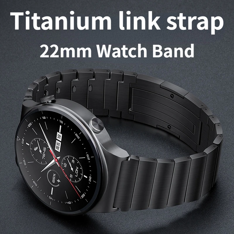 Premium 22mm Titanium Lightweight Wristband Strap