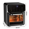 10L Electric Visual Air Fryers Oil-free Automatic Household Kitchen Multifunction Bread Cake Meet Food Baking Oven Deep Fryer 6