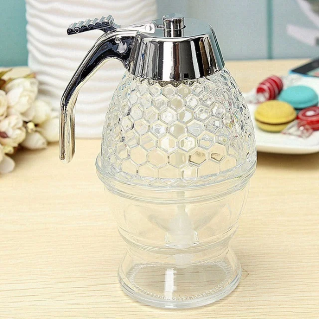 Mézes Edény Tároló Dekoratív Dísz Méhek Átlátszó Fűszeres Konyhai Fűszer 200 Ml - Image 4