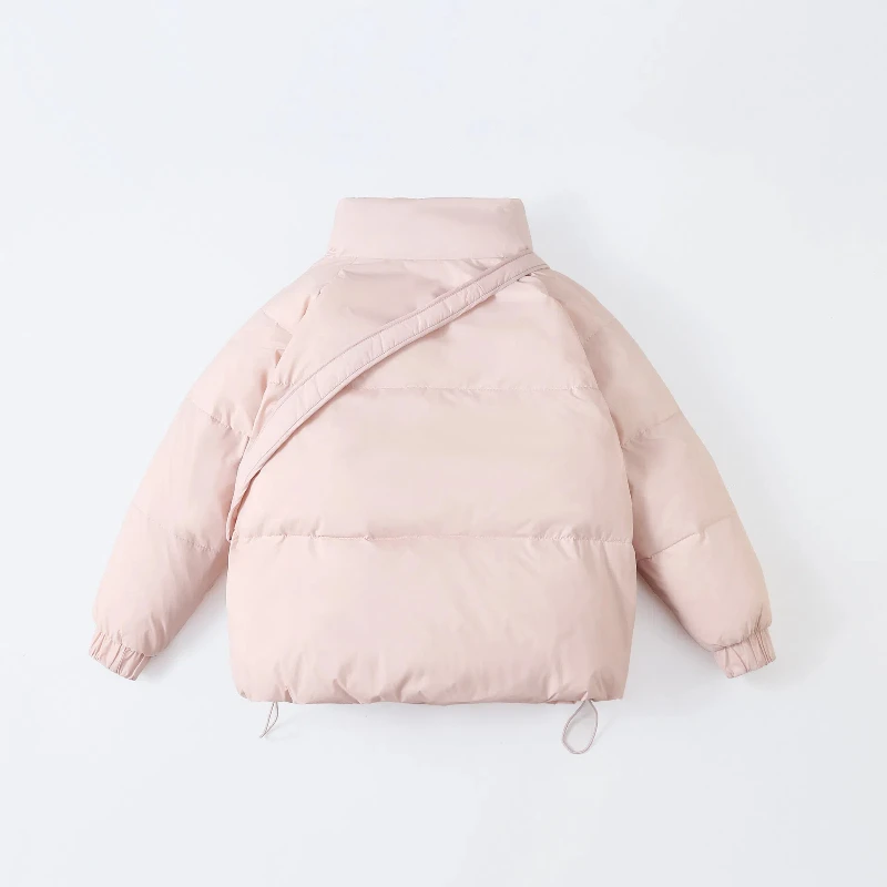 2024 New Winter Down Jackets Kid Thick Cotton Padded Coats Female Stand Collar Loose Puffer Parkas Down Jackets Outwear