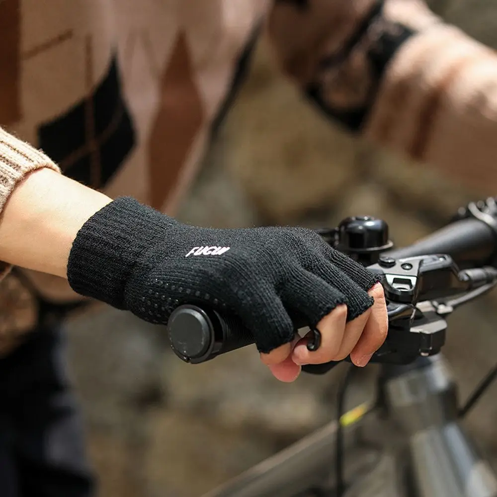 

Зимние спортивные нейлоновые перчатки унисекс для улицы с двумя пальцами мужские перчатки для вождения варежки для сенсорного экрана велосипедные перчатки